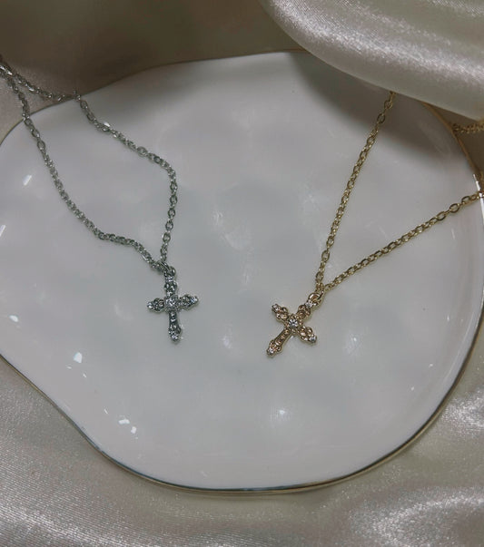 Princess Cross Necklace (16k Gold Filled)